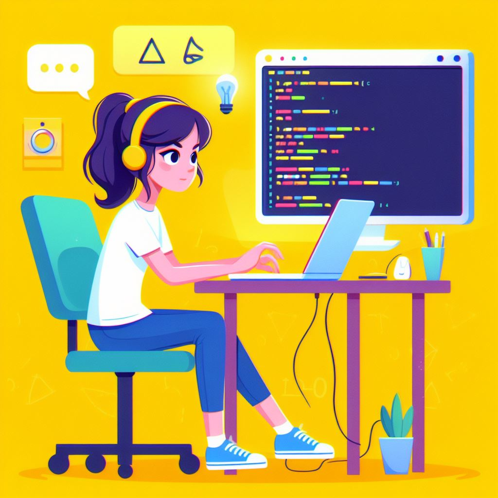 coding girl image